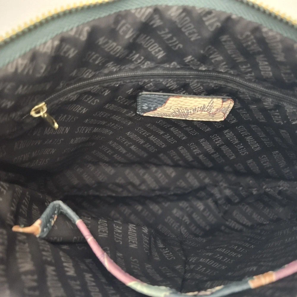 Steve Madden Clutch Bag Womens Size Standard Multicolor Floral Print Zipper - Picture 2 of 9